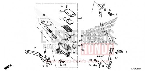 MAITRE-CYLINDRE DE FREIN AVANT CYLINDRE GL1800CF de 2015